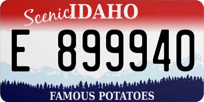 ID license plate E899940