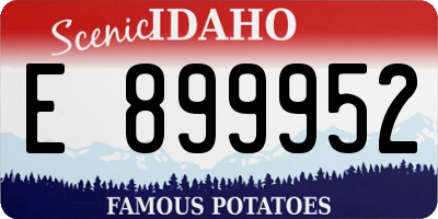 ID license plate E899952
