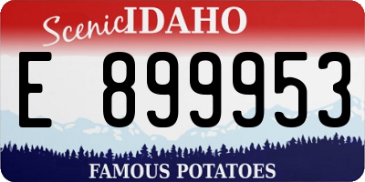 ID license plate E899953