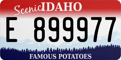 ID license plate E899977
