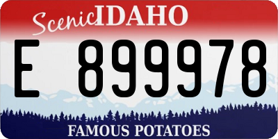 ID license plate E899978