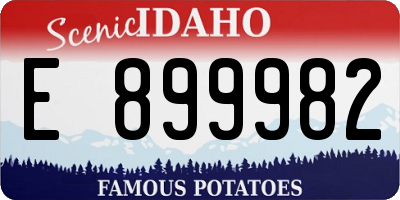 ID license plate E899982