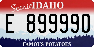 ID license plate E899990