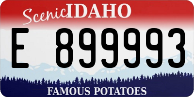 ID license plate E899993