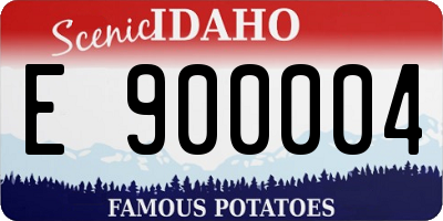 ID license plate E900004