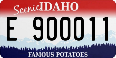ID license plate E900011