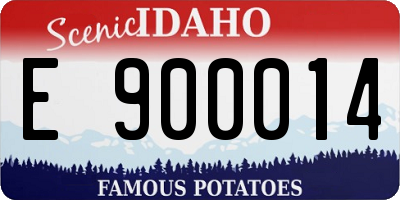 ID license plate E900014