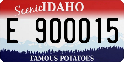 ID license plate E900015