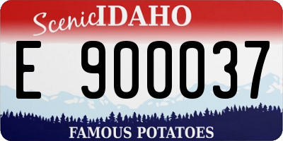 ID license plate E900037