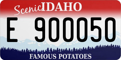 ID license plate E900050