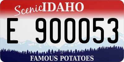 ID license plate E900053