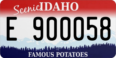 ID license plate E900058