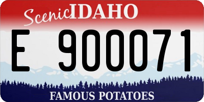 ID license plate E900071