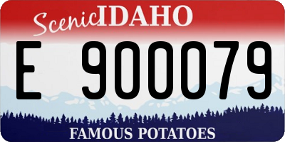 ID license plate E900079