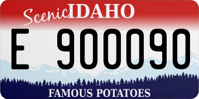 ID license plate E900090
