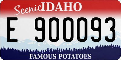 ID license plate E900093