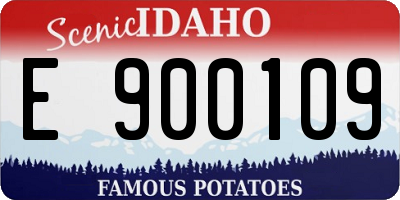 ID license plate E900109