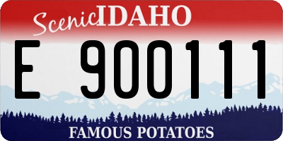 ID license plate E900111