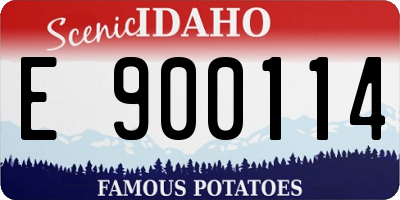 ID license plate E900114