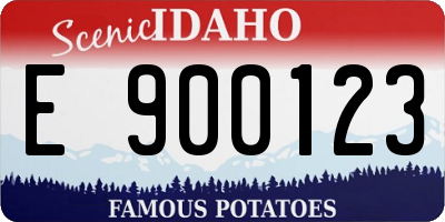ID license plate E900123