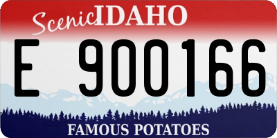 ID license plate E900166