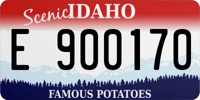 ID license plate E900170
