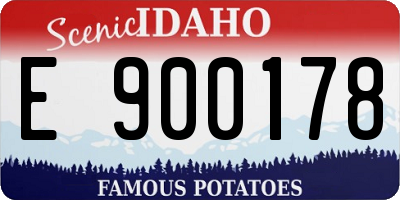 ID license plate E900178