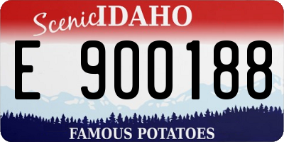 ID license plate E900188