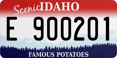 ID license plate E900201