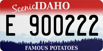 ID license plate E900222