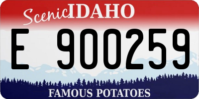 ID license plate E900259