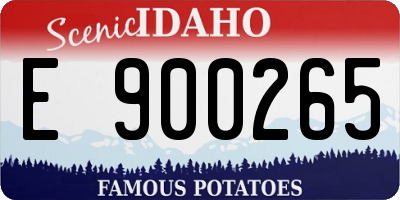 ID license plate E900265
