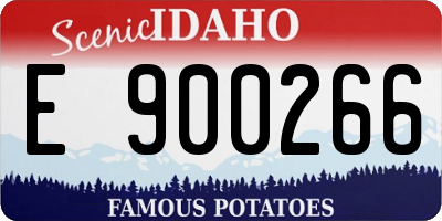 ID license plate E900266