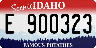 ID license plate E900323