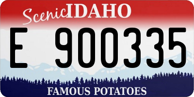 ID license plate E900335