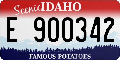 ID license plate E900342