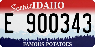 ID license plate E900343