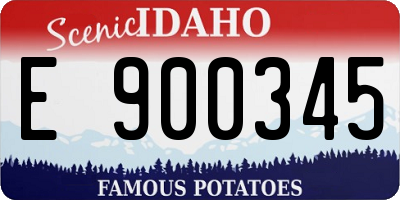 ID license plate E900345