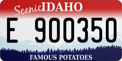 ID license plate E900350