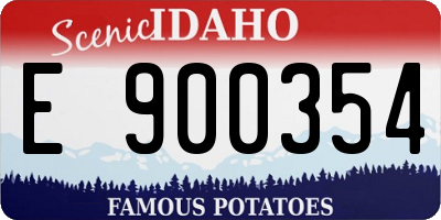 ID license plate E900354