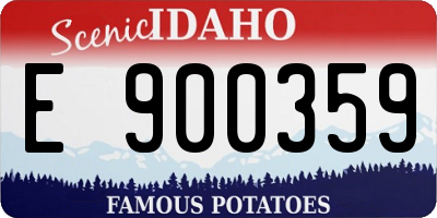 ID license plate E900359