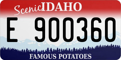 ID license plate E900360