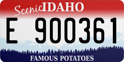 ID license plate E900361