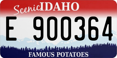 ID license plate E900364