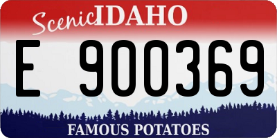 ID license plate E900369