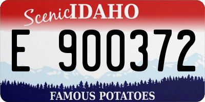 ID license plate E900372