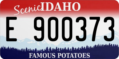 ID license plate E900373