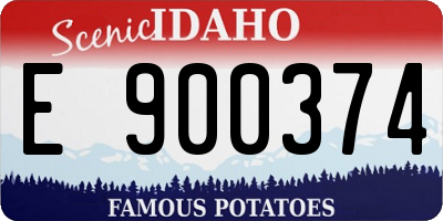 ID license plate E900374