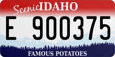 ID license plate E900375