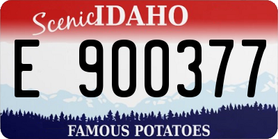 ID license plate E900377